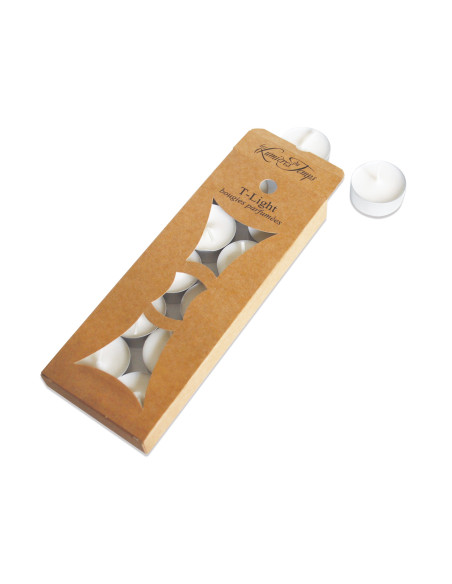 Boîte de 10 bougies t-light orange cannelle