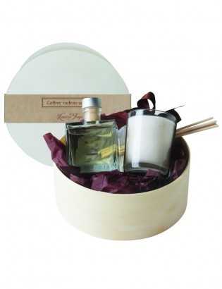 Coffret rond bougie 90 gr + parfumeur 100 ml fleur de cerisier