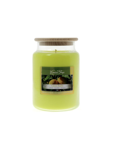 Bougie Cire Colorée 670 g Citron Basilic | Les Lumières du Temps