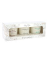 Coffret N°4 Traditionnel 3 bougies x 90 g : bois d'olivier, poudre de riz, Fleur de coton.