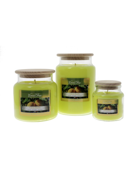 Bougie Cire Colorée 670 g Citron Basilic | Les Lumières du Temps