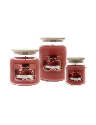Bougie Cire Colorée fragrance Délice de Fraise