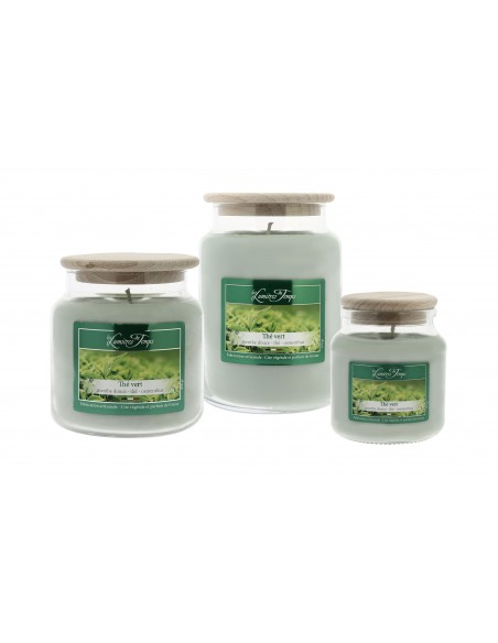 Bougie Cire Colorée Thé Vert 145 g | Les Lumières du Temps