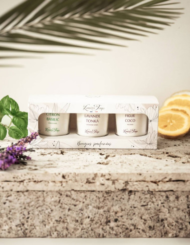 Coffret N°8 Traditionnel 3 bougies x 90g | Les Lumières du Temps