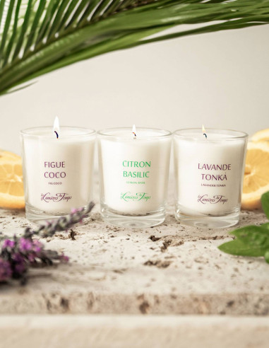 Coffret N°8 Traditionnel 3 bougies x 90g | Les Lumières du Temps