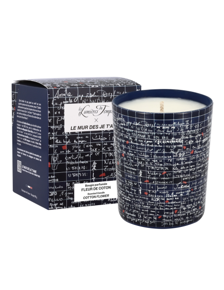 Bougie Le mur des je t'aime 180 g Fleur de Coton