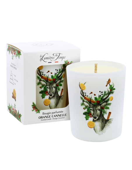 Bougie Traditions Enchantées 180 g Orange Cannelle. Collection de Noël
