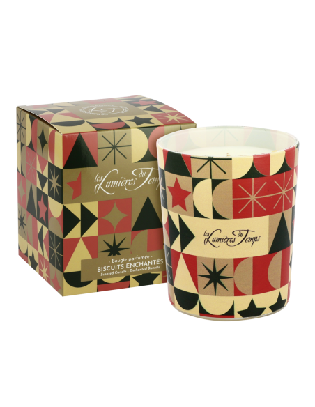 Bougie Chromatik 180 g Biscuits Enchantés au design graphique et coloré