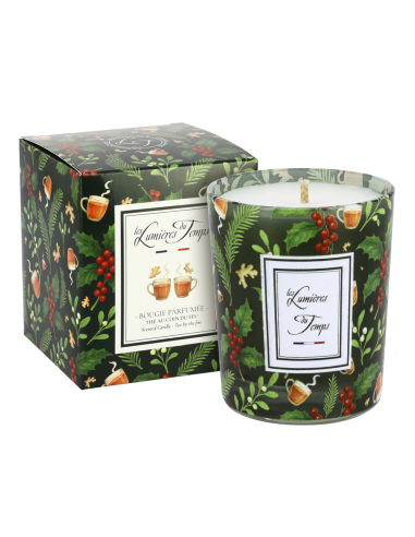 Bougie Lumières d'Hiver 180 g Thé au Coin du Feu et sa boîte pour offrir