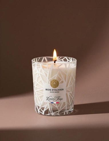 Bougie Végétale 180 g Bois d'Olivier ; un voyage au coeur de la Méditerranée