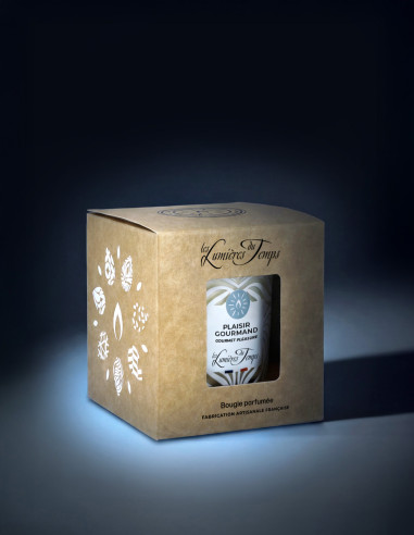 Bougie Végétale 180 g Plaisir Gourmand fabriquée en France, en Moselle.