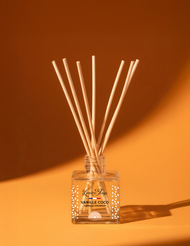 Diffuseur de Parfum 50 ml Vanille Coco : un vent léger et chaud souffle sur cette fragrance